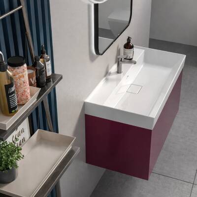 Turkuaz Cerastyle Sharp Etajer Uyumlu Beyaz Lavabo 80x48 Cm 037300-u - 3