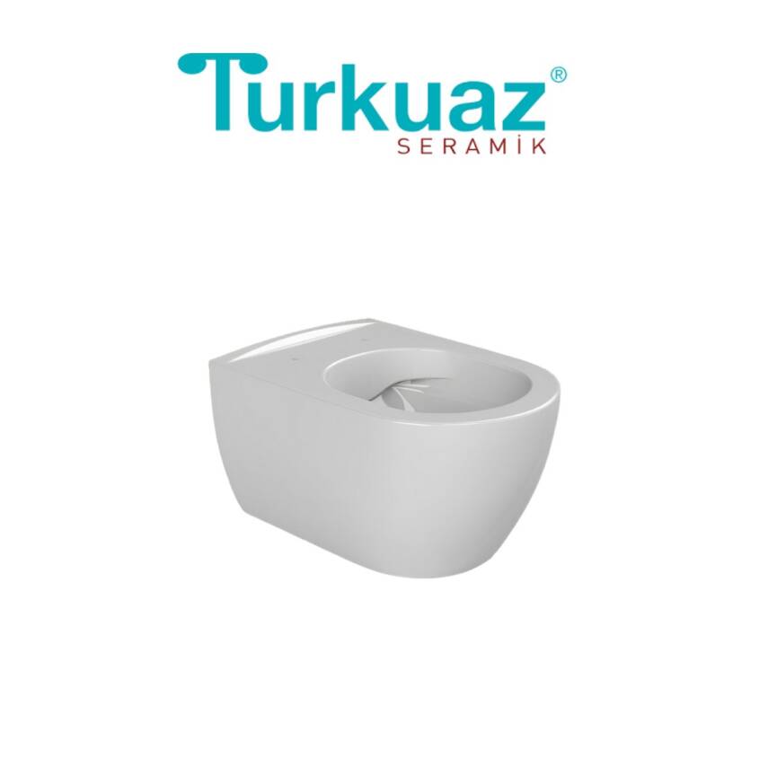 Turkuaz City Kanalsız Beyaz Asma Klozet SET002008, Turkuaz City Bella Yavaş Kapak - 2