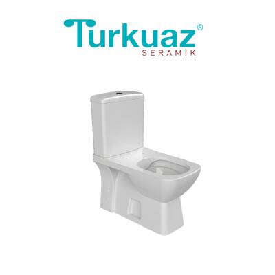 Turkuaz Duru Kanalsız Beyaz Duvara Sıfır Klozet Takımı SET003003, Turkuaz Yavaş Kapak - 2