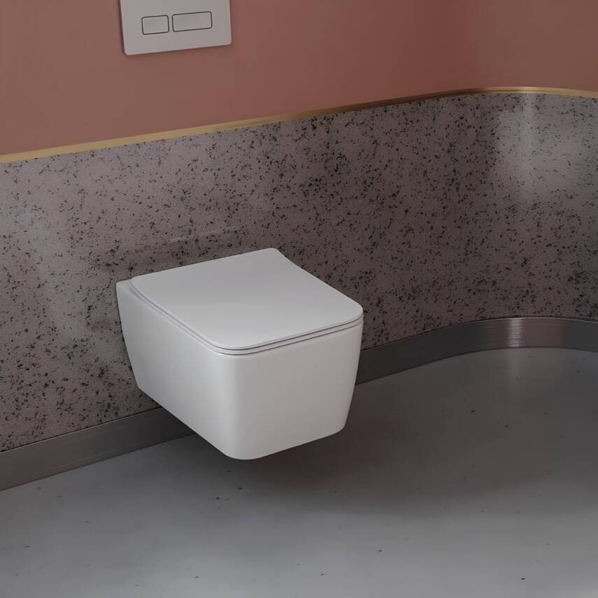 Turkuaz Hera Kanalsız Beyaz Asma Klozet SET017001, Turkuaz Hera İbiza Duroplast Yavaş Kapak - 3