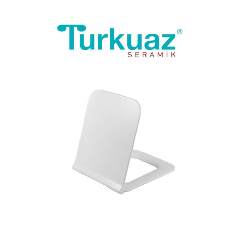 Turkuaz Hera Kanalsız Beyaz Asma Klozet SET017001, Turkuaz Hera İbiza Duroplast Yavaş Kapak - 6