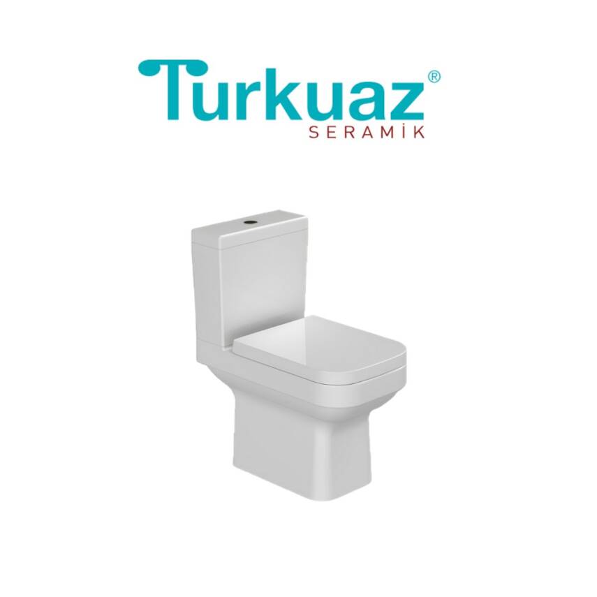 Turkuaz Noura Kanallı Beyaz Alttan Klozet Takımı SET004056, Turkuaz Noura Yavaş Kapak - 4