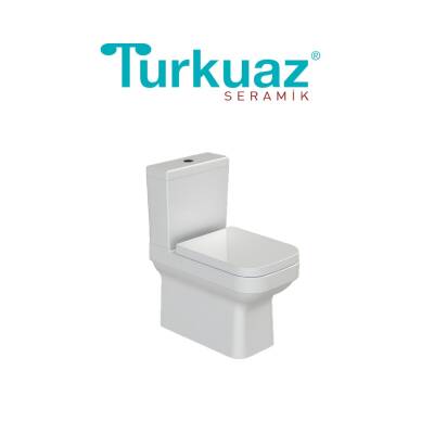 Turkuaz Noura Kanallı Beyaz Duvara Sıfır Klozet Takımı SET004009, Turkuaz Noura Yavaş Kapak - 3
