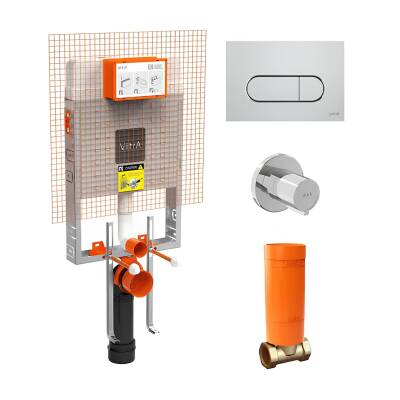Vitra Gömme Rezervuar Seti Asma Klozet Uyumlu 8 Cm 768-1851-740-2280-A41461
