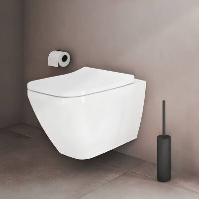 Vitra Integra Rim-Ex Square Klozet Beyaz Asma Klozet 7082L003-0090, Vitra Yavaş Kapak 191-003-009