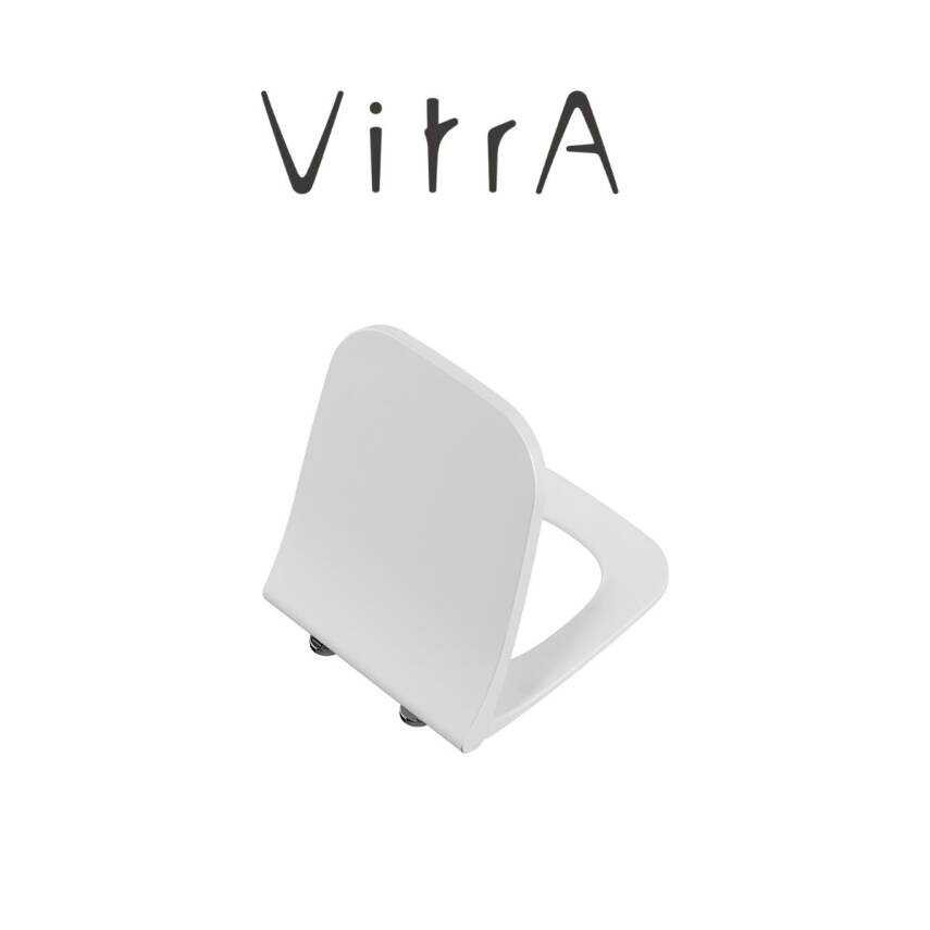 Vitra Integra Rim-Ex Square Klozet Beyaz Asma Klozet 7082L003-0090, Vitra Yavaş Kapak 191-003-009 - 7