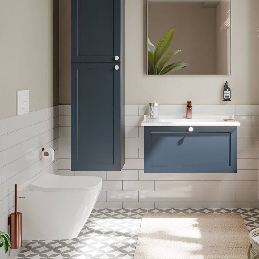 Vitra Integra Square Kanallı Klozet Beyaz Asma Klozet 7081L003-0090, Vitra Yavaş Kapak 191-003-009 - 2