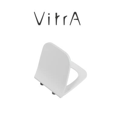 Vitra Integra Square Kanallı Klozet Beyaz Asma Klozet 7081L003-0090, Vitra Yavaş Kapak 191-003-009 - 7