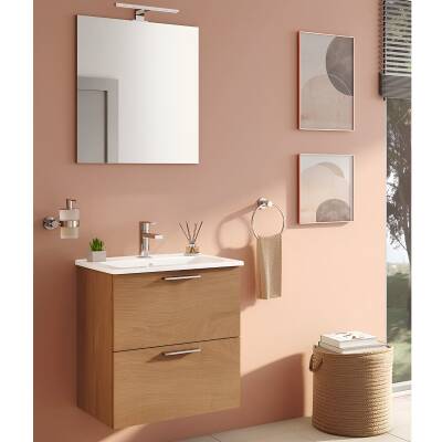 VitrA Mia 67092 Banyo Dolabı Seti Çekmeceli 60 cm Altın Meşe