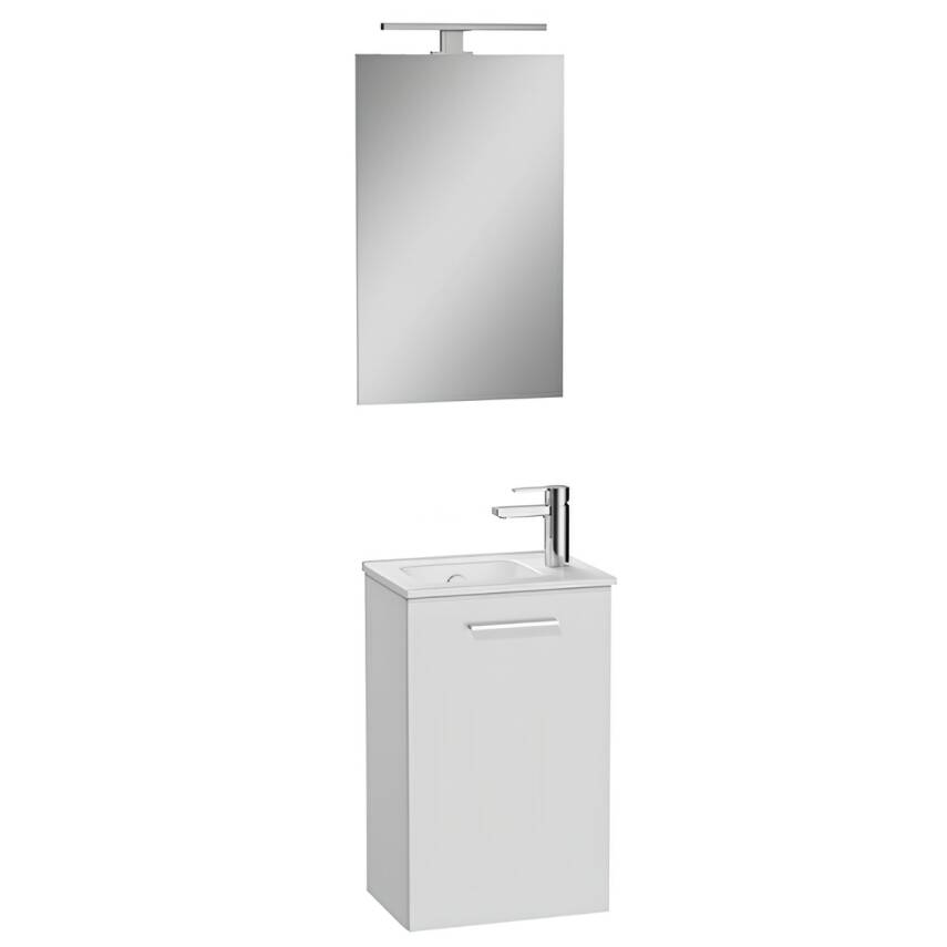 VitrA Mia 69576 Banyo Dolabı Seti Kapaklı 40 Cm Parlak Beyaz - 1