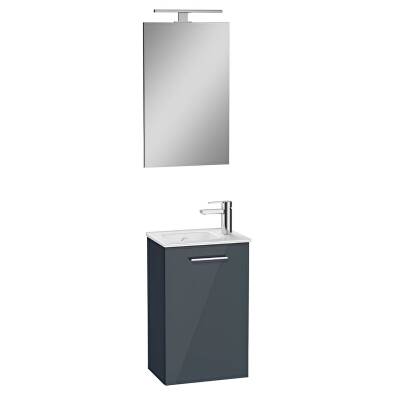 VitrA Mia 69582 Banyo Dolabı Seti Kapaklı 40 Cm Antrasit - 2