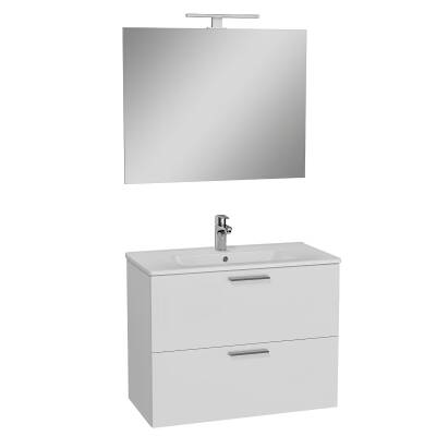 VitrA Mia 75024 Banyo Dolabı Seti Çekmeceli 80 cm Parlak Beyaz - 2