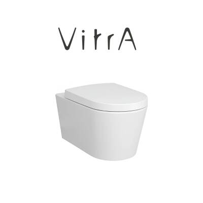 Vitra Nest Rim-Ex Beyaz Asma Klozet 5716B003-0559, Vitra Yavaş Kapak 89-003-009 - 6