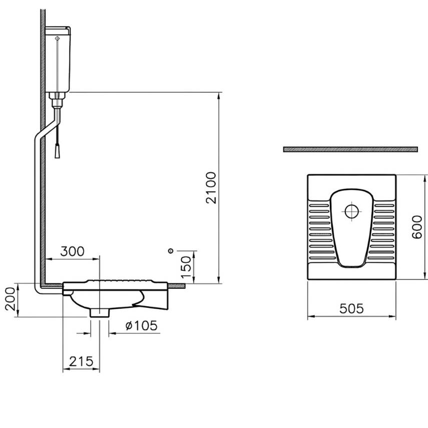 Vitra Norm Çevre Yıkamalı Arkadan Su Girişli Tuvalet Taşı 50x60 Cm 2030L003-0236 - 3