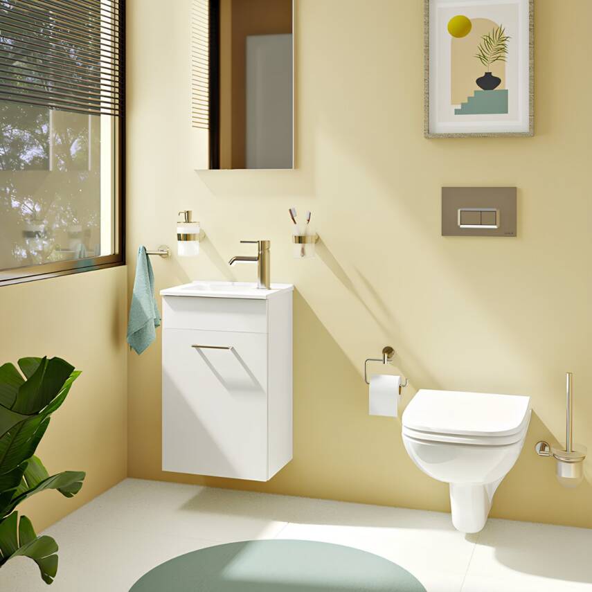 Vitra S20 Kanallı Beyaz Asma Klozet 5505L003-0868, Vitra Yavaş Kapak 147-003-909 - 2