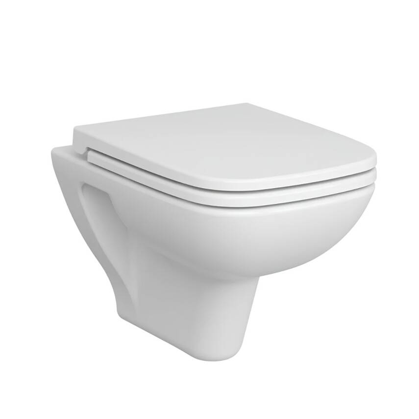 Vitra S20 Kanallı Beyaz Asma Klozet 5505L003-0868, Vitra Yavaş Kapak 147-003-909 - 3