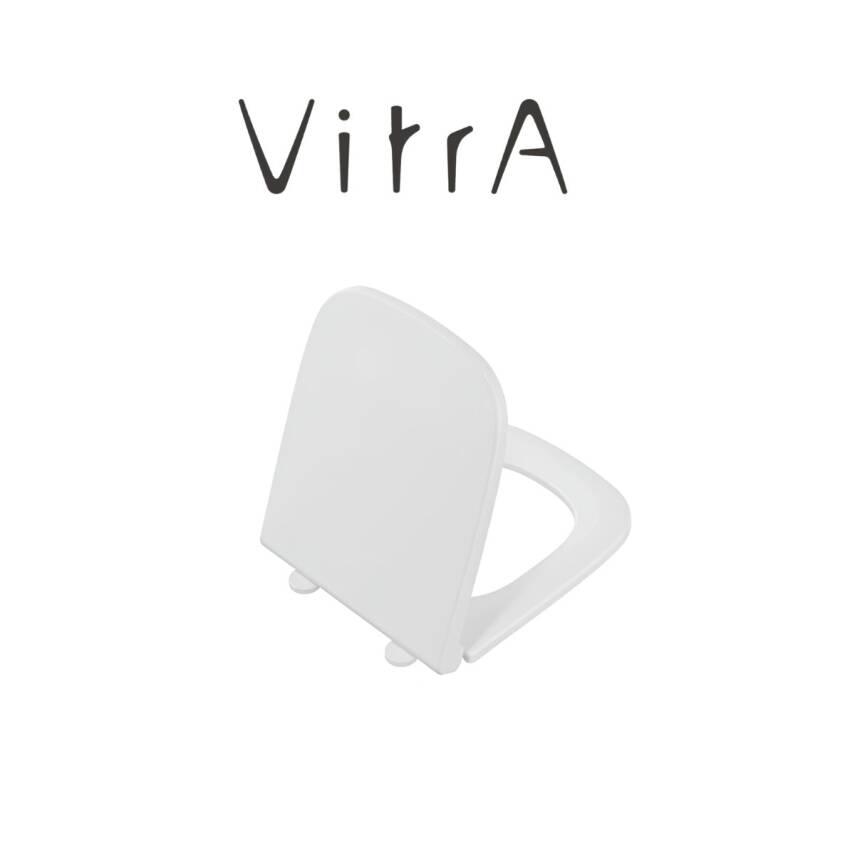 Vitra S20 Kanallı Beyaz Asma Klozet 5505L003-0868, Vitra Yavaş Kapak 147-003-909 - 6