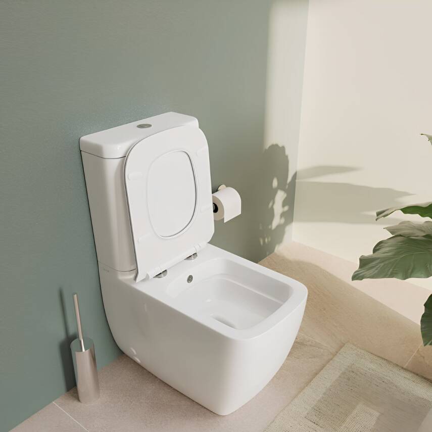 Vitra S25 Smooth Flush Kanalsız Beyaz Duvara Tam Dayalı Klozet Rezervuar Seti 9892B003-7201 - 3