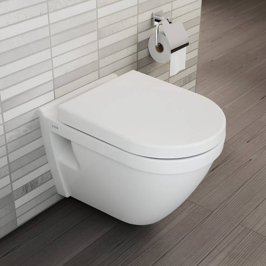 Vitra S50 Kanalsız Beyaz Asma Klozet 7740T003-0850, Vitra Yavaş Kapak 121-003-909 - 1