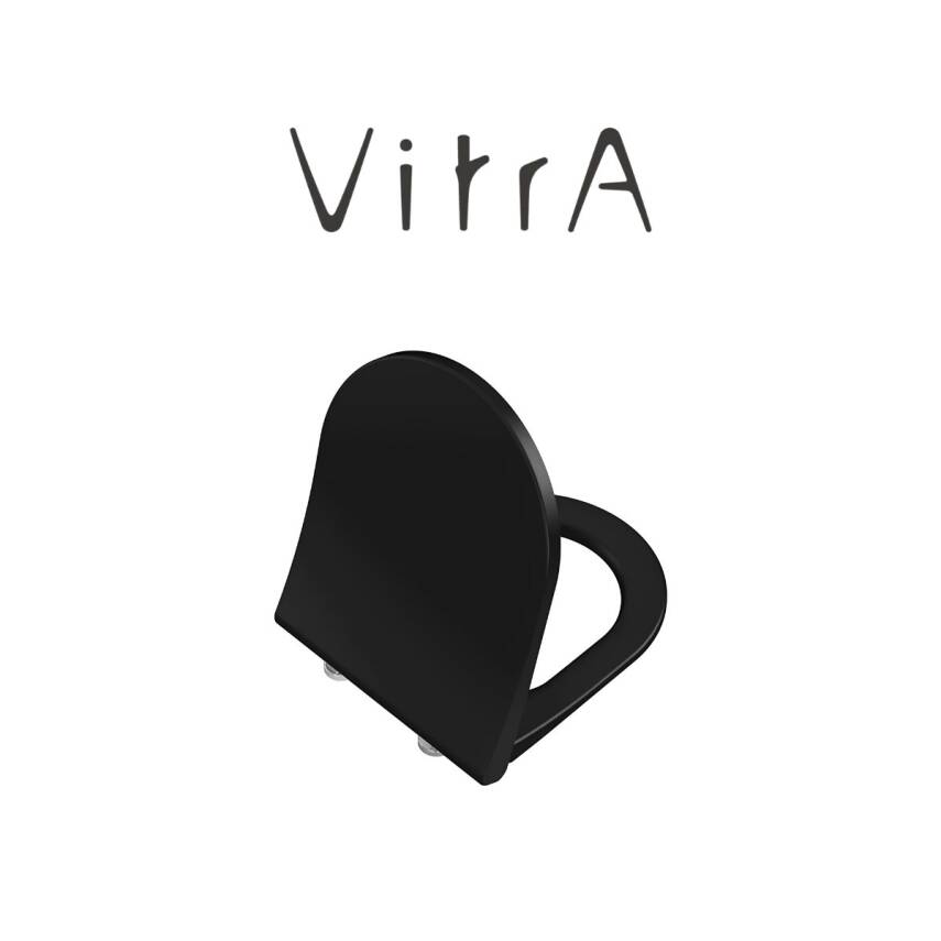 Vitra S60 SmootFlush Mat Siyah Asma Klozet 7510B083-0090, Vitra Mat Siyah Gömme Rezervuar Set 768-1851 - 7
