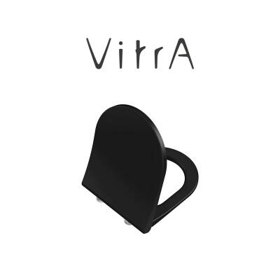 Vitra S60 SmootFlush Mat Siyah Asma Klozet 7510B083-0090, Vitra Yavaş Kapak 131-483-009 - 4