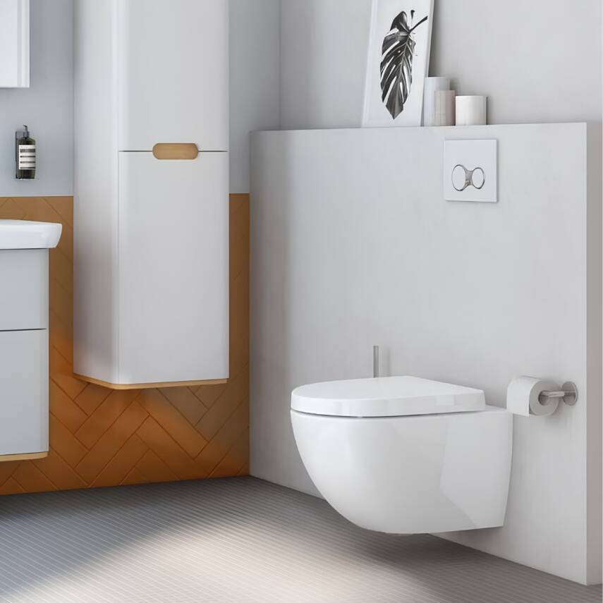 Vitra Sento Kanalsız Klozet Beyaz Asma Klozet 7748B003-0559, Vitra Gömme Rezervuar Set 768-1851 - 2