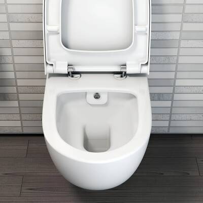 Vitra Sento Kanalsız Klozet Beyaz Asma Klozet 7748B003-0559, Vitra Yavaş Kapak 86-003-009 - 2