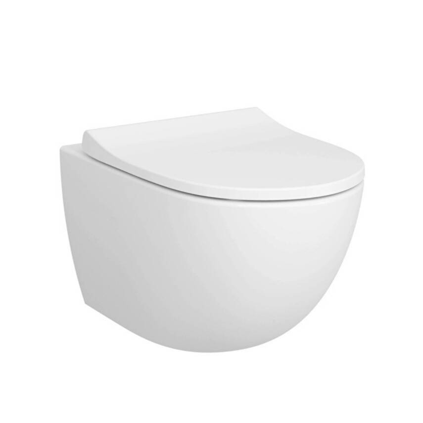 Vitra Sento Rim-Ex Beyaz Asma Klozet 7748B003-0559, Vitra Slim Yavaş Kapak 120-003-009 - 1