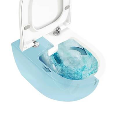 Vitra Sento Rim-Ex Beyaz Asma Klozet 7748B003-0559, Vitra Slim Yavaş Kapak 120-003-009 - 8